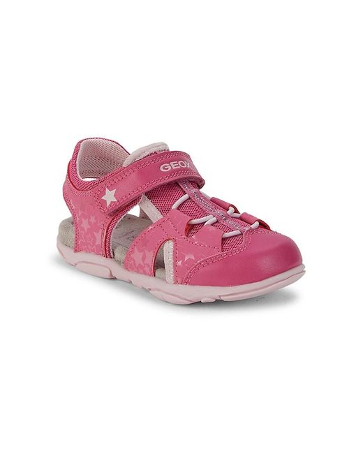 Geox Pink Little Girl's & Girl's Star Sandals