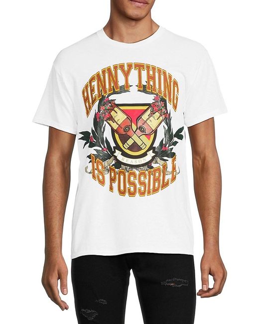 Reason White Hennything Is Possible Graphic Tee for men