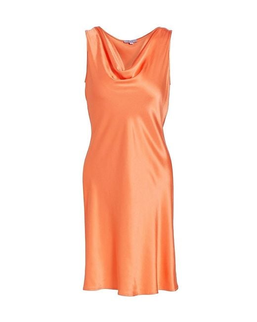 Rails Orange Indra Satin Cowlneck Minidress