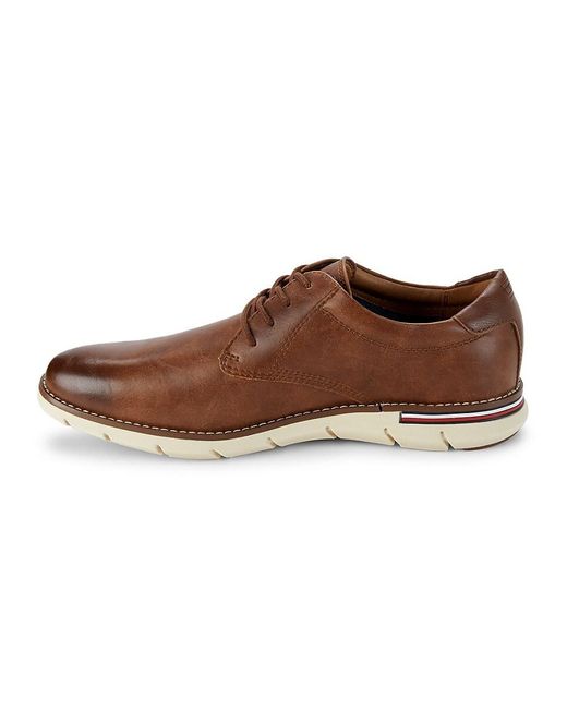 Tommy Hilfiger Brown Warren Faux Leather Derby Shoe for men