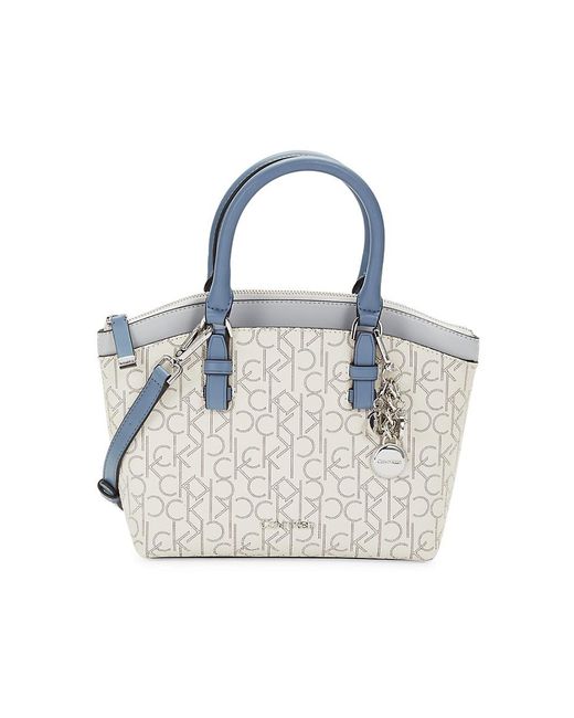 Calvin Klein Kasey Logo Crossbody Top Handle Bag in Blue Lyst