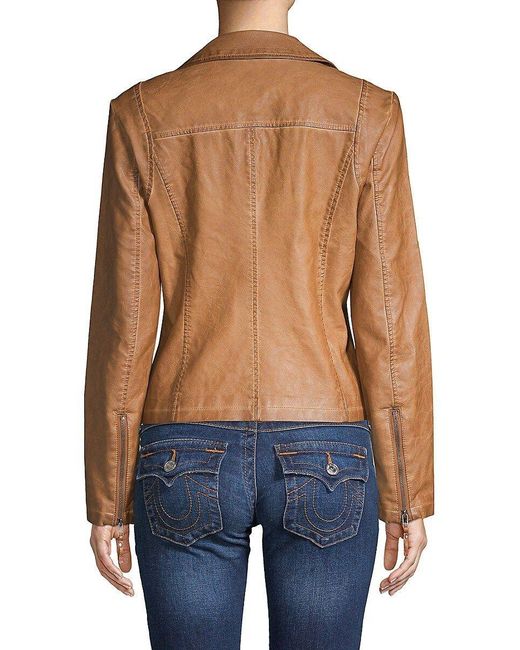 Max studio faux shop leather jacket