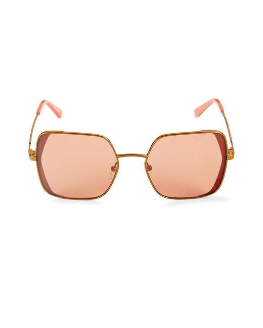 Karl Lagerfeld Pink 56mm Geometric Sunglasses
