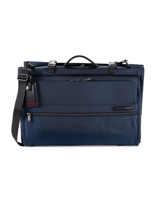 Tumi Blue Tri-fold Ballistic Nylon & Leather-trim Garment Bag