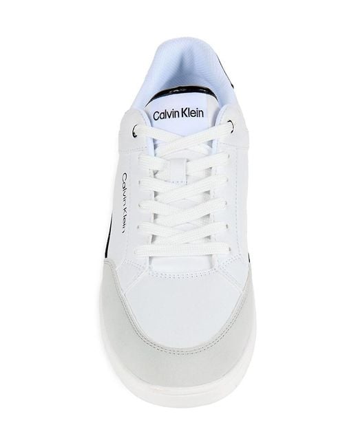 Calvin Klein White Hylana Colorblock Low Top Sneakers