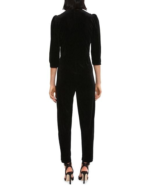 Donna morgan black and white jumpsuit hotsell