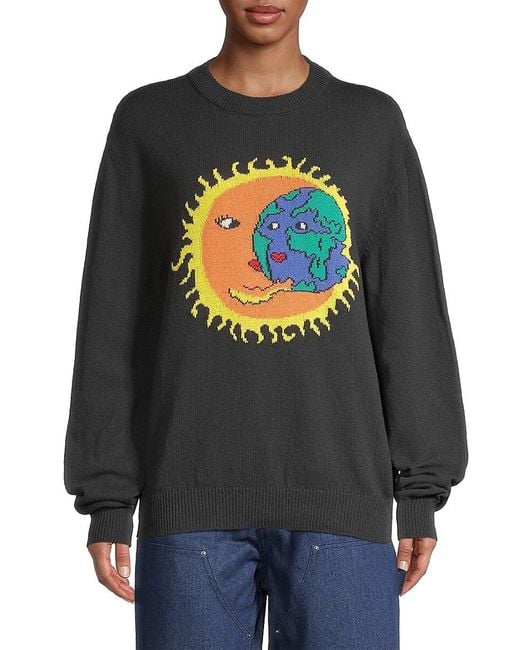 Sky High Farm Blue Character Crewneck Sweatshirt for men