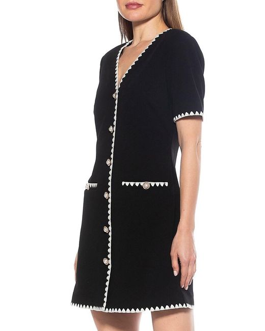 Alexia Admor Black Jaiya Contrast Trim Mini Dress