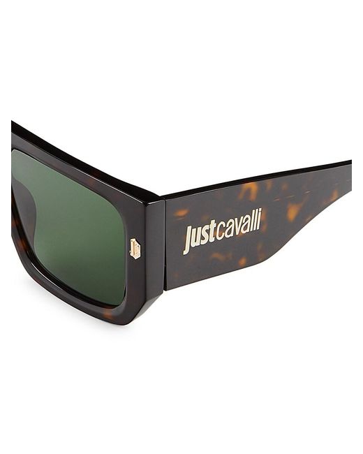 Just Cavalli Green 56mm Rectangle Sunglasses