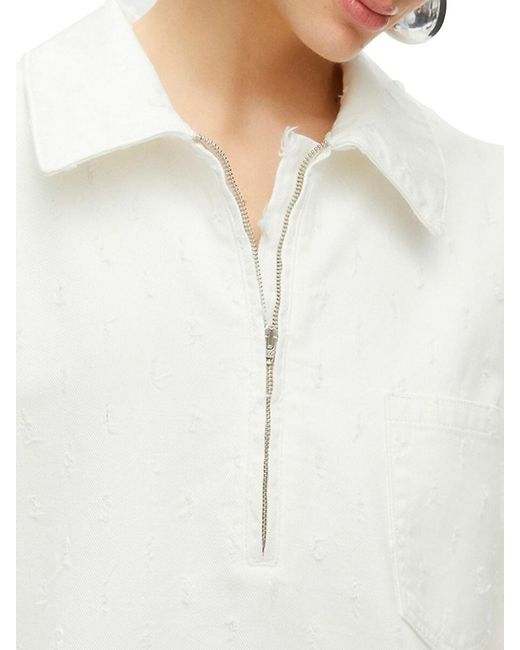 Nocturne White Oversized Denim Minidress