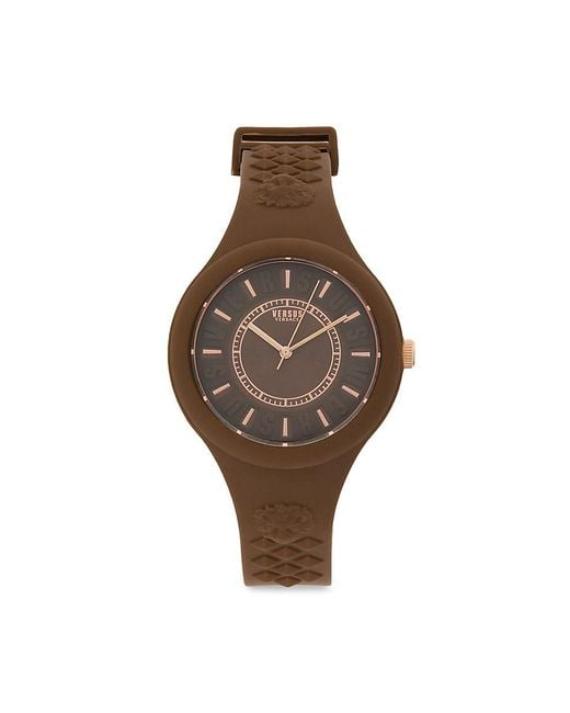 Versus  Brown Fire Island Lion Logo Analog Watch/39Mm