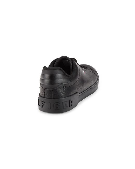 Tommy Hilfiger Black Rezz Logo Low Top Sneakers for men