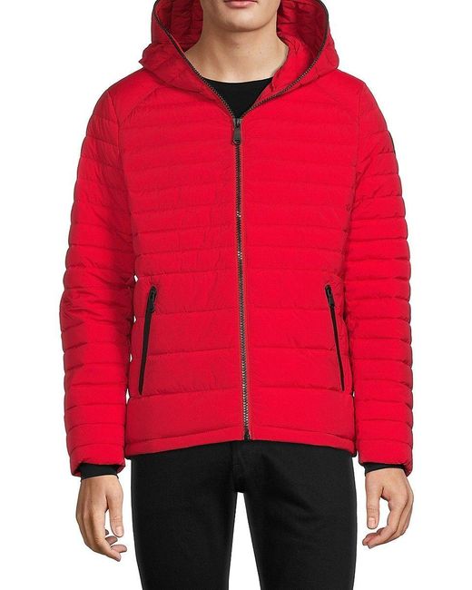 Pajar Axel Hooded Thinsulate® Puffer Jacket in Red for Men | Lyst