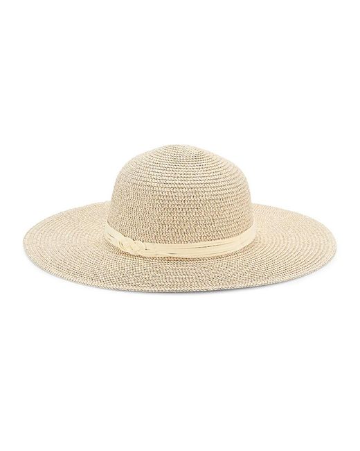 Vince Camuto Natural Band Trim Floppy Hat