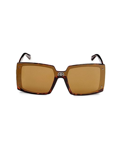 Balenciaga Natural 60mm Square Sunglasses