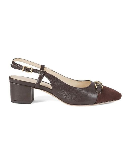 J.McLaughlin Brown J. Mclaughlin Agyness 45Mm Leather Slingback Pumps