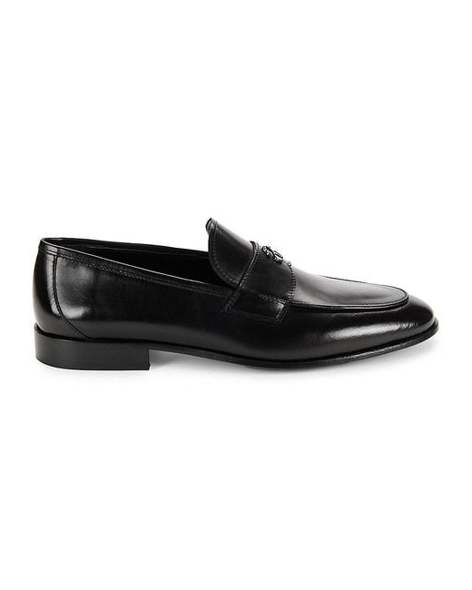 Roberto Cavalli Black Leather Bit Loafers for men