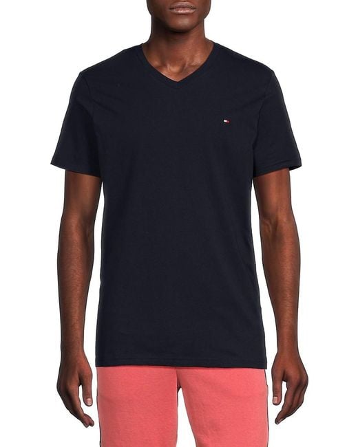 Tommy Hilfiger Blue Core Flag Tee for men