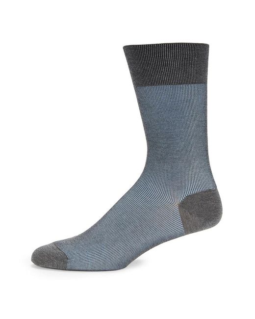Falke Gray Fine Shadow Contrast Socks for men