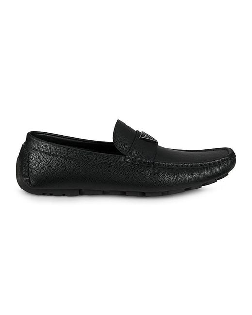 Guess Black Gmalai Apron Toe Penny Loafers for men