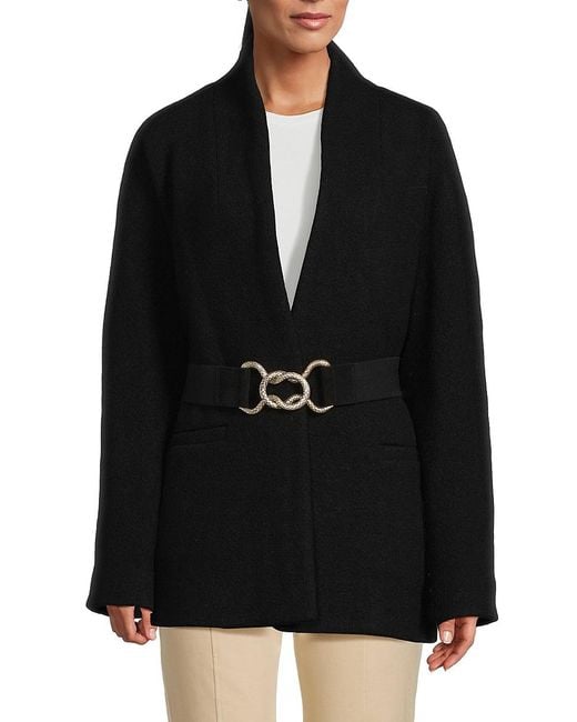 Ba&sh Black Carole Belted Wool Jacket