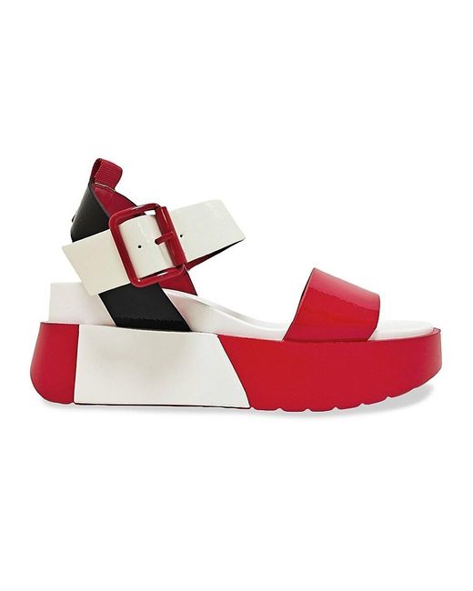 Color block wedge sandals best sale