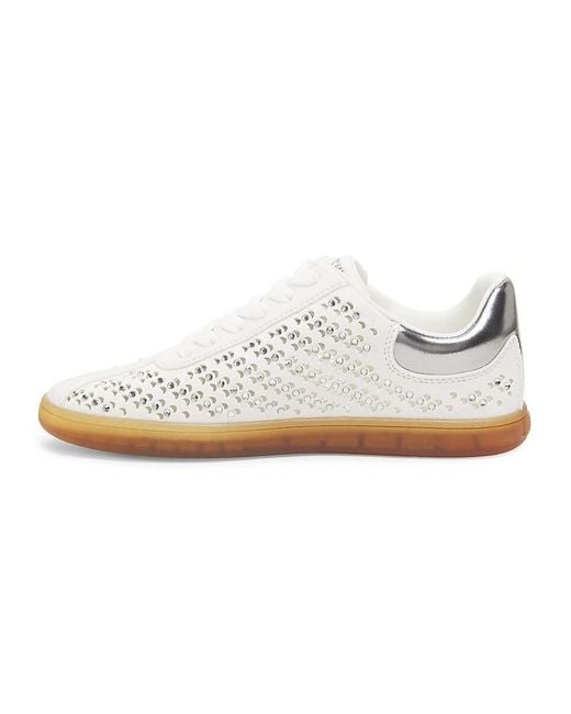 DKNY White Seacliff Embellished Sneakers