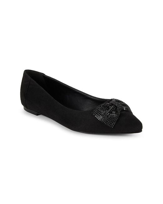 Saks Fifth Avenue Black Sutton Embellished Bow Ballet Flats