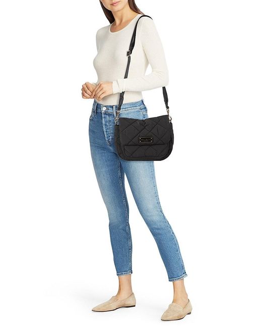 Marc Jacobs Black Quilted Nylon Messenger Bag