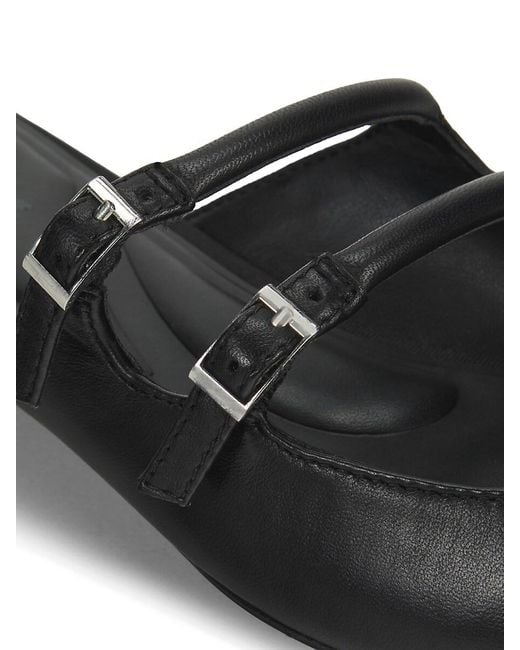 DKNY Red Cahana Leather Mary Jane Mules