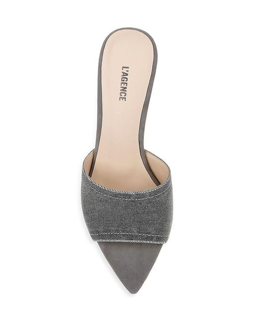 L'Agence Gray Lolita 85Mm Leather Mules