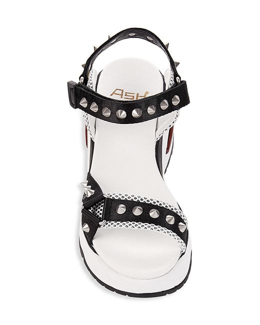 Black and white chunky cheap sandals