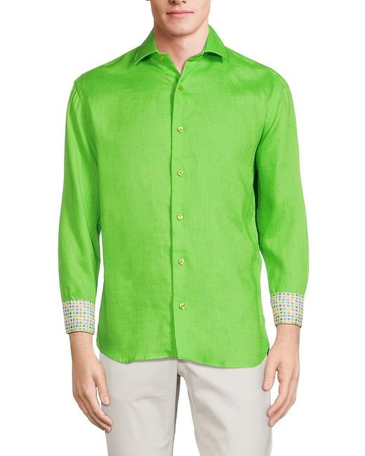 Bertigo Green Long Sleeve Shirt for men