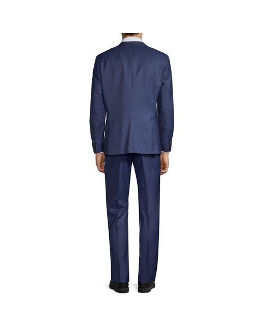 eBay) Mens Hugo Boss Drago Lanificio Super 120 Blue 2 Piece Suit Size 52  Virgin Wool