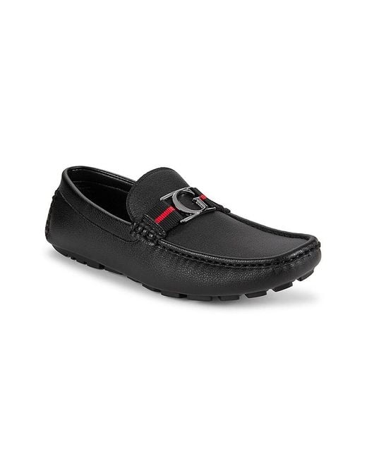 Guess Brown Askers Faux Leather Loafers for men