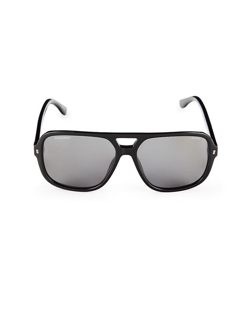 DSquared² Gray 59mm Pilot Sunglasses