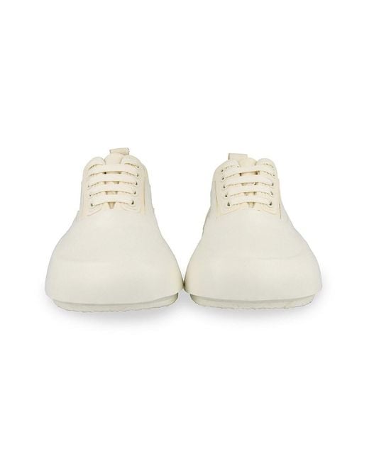 Ambush White Leather Mix Low-Top Sneakers