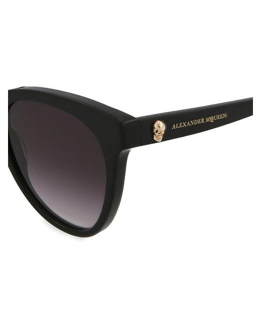 Alexander McQueen Brown 53mm Oval Sunglasses