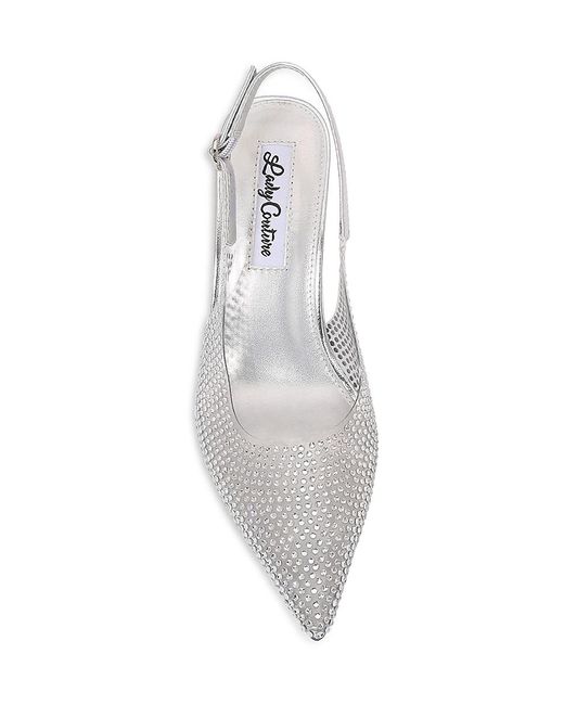 Ninety Union White Irene 90Mm Clear Rhinestone Slingback Pumps