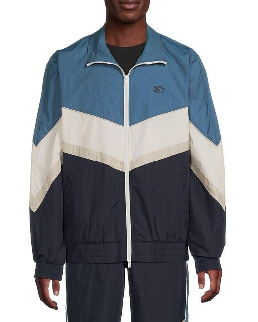 Starter Blue Colorblock Jacket for men