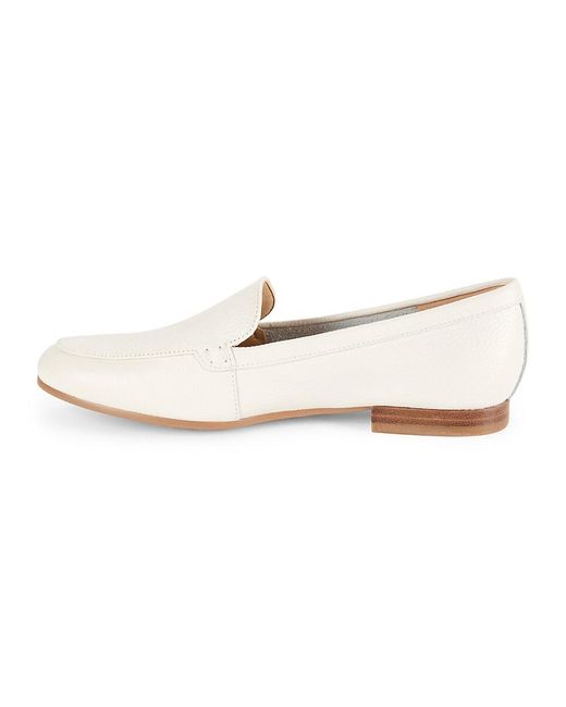Marc Fisher White Docida Leather Loafers