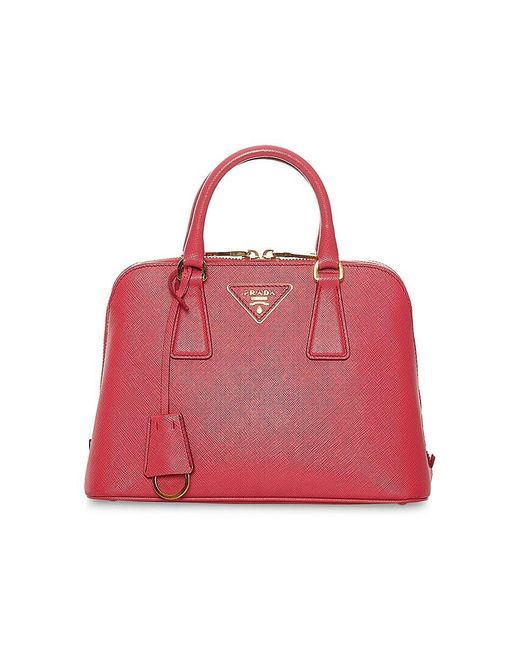 Prada Red Saffiano Promenade Leather Shoulder Bag