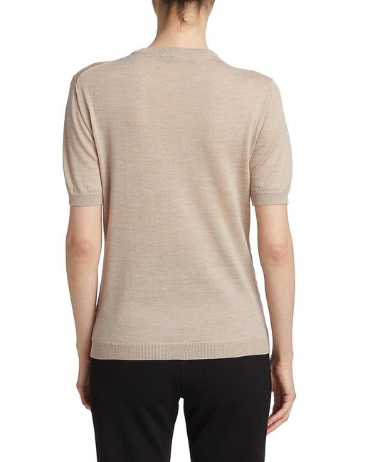 Saks Fifth Avenue Blue Merino Wool T-Shirt