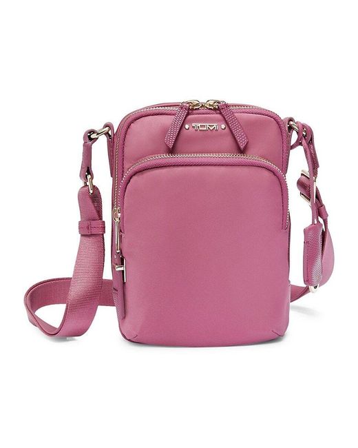 Tumi Voyageur Ruma Nylon & Leather Crossbody Bag in Pink | Lyst