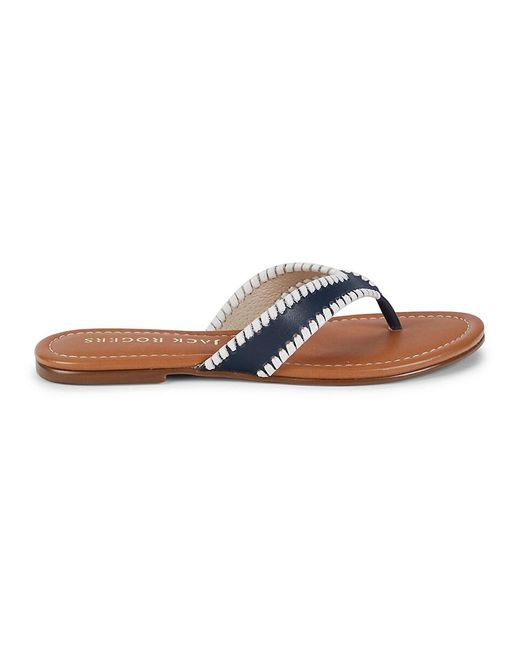Jack Rogers Thelma Leather Thong Sandals | Lyst UK