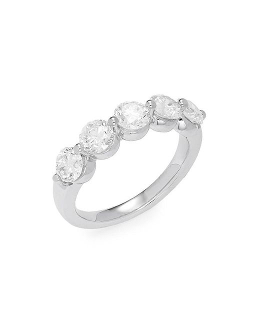 Saks Fifth Avenue 14k White Gold & 2 Tcw Lab Grown Diamond Ring