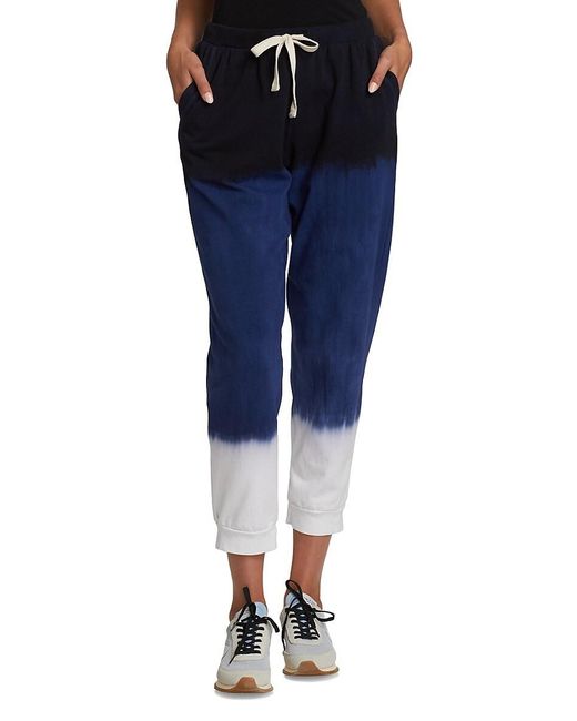 Cotton Gradient Sweatpants in Onyx Navy 