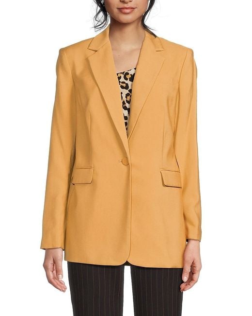 DKNY Orange Single-Button Blazer