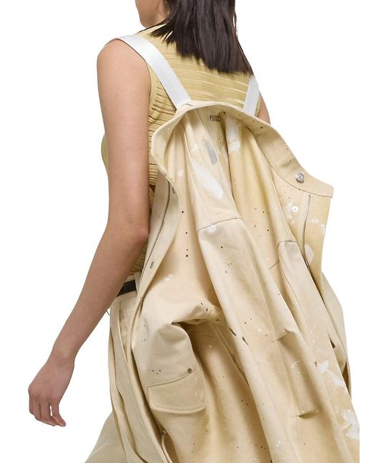 Helmut Lang Natural Ribbed Open-Back Tank