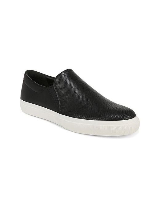 Vince Farran B Leather Slip On Sneakers in Black for Men Lyst